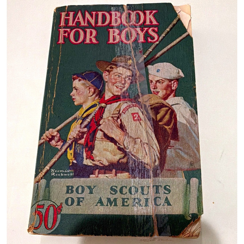 Boy Scouts of America Handbook for Boys w/ U.S. Bike Tires Cover Advertising